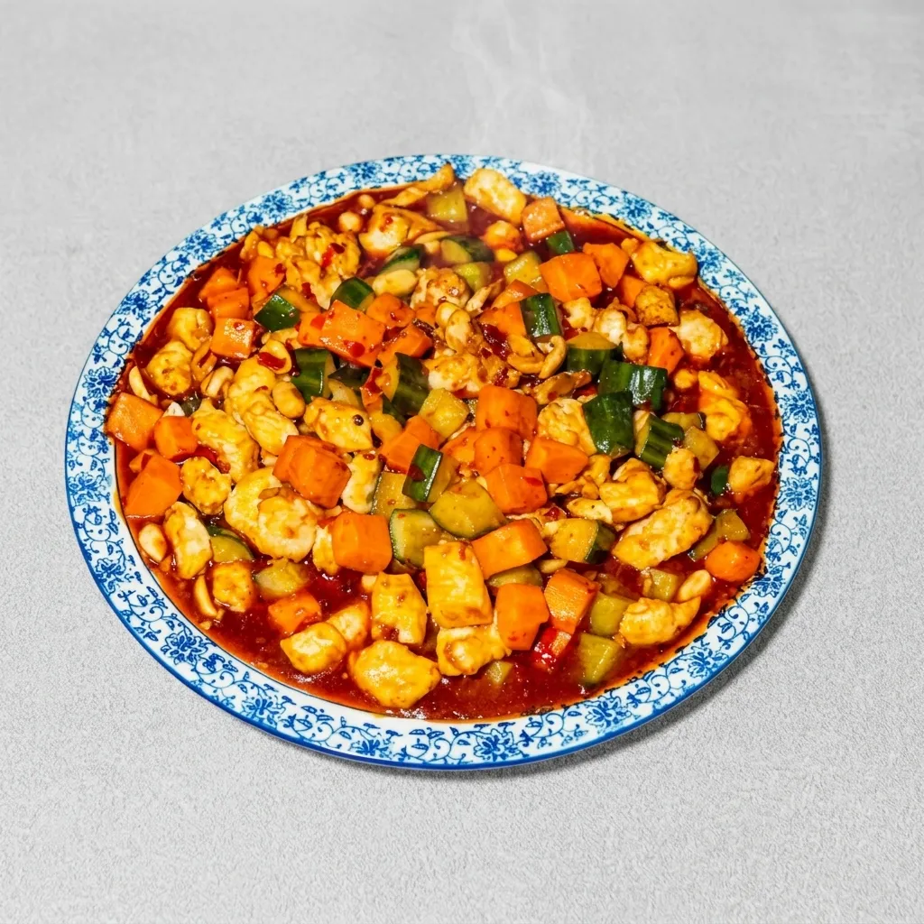 Kung Pao Chicken at Lucky Cat Sichuan restaurant in London, Ontario